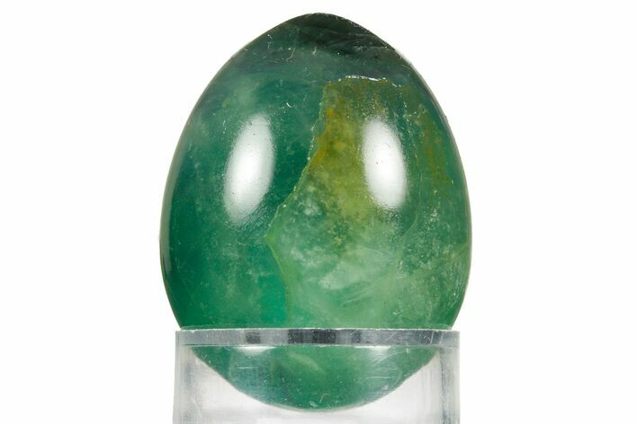 Polished Green Fluorite Egg - Fluorescent! #362794